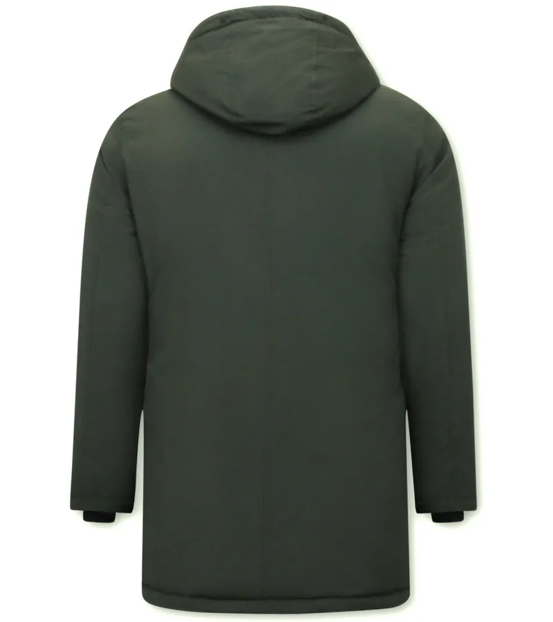 PARKA DE CHAQUETA DE INVIERNO PARA HOMBRE  7103  VERDE