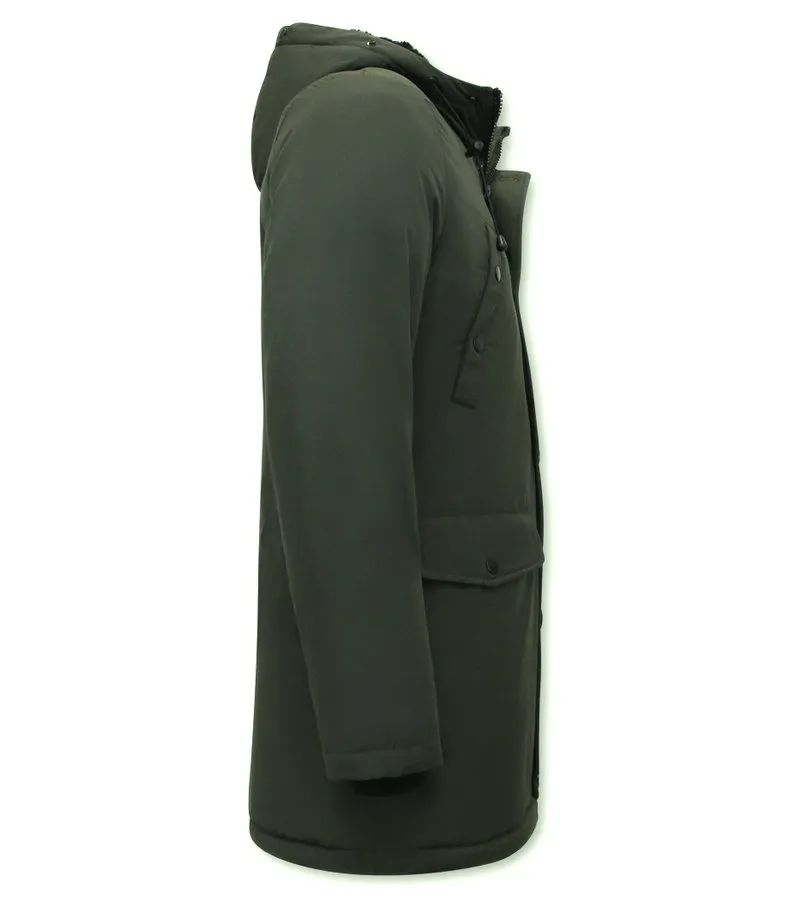 PARKA DE CHAQUETA DE INVIERNO PARA HOMBRE  7103  VERDE