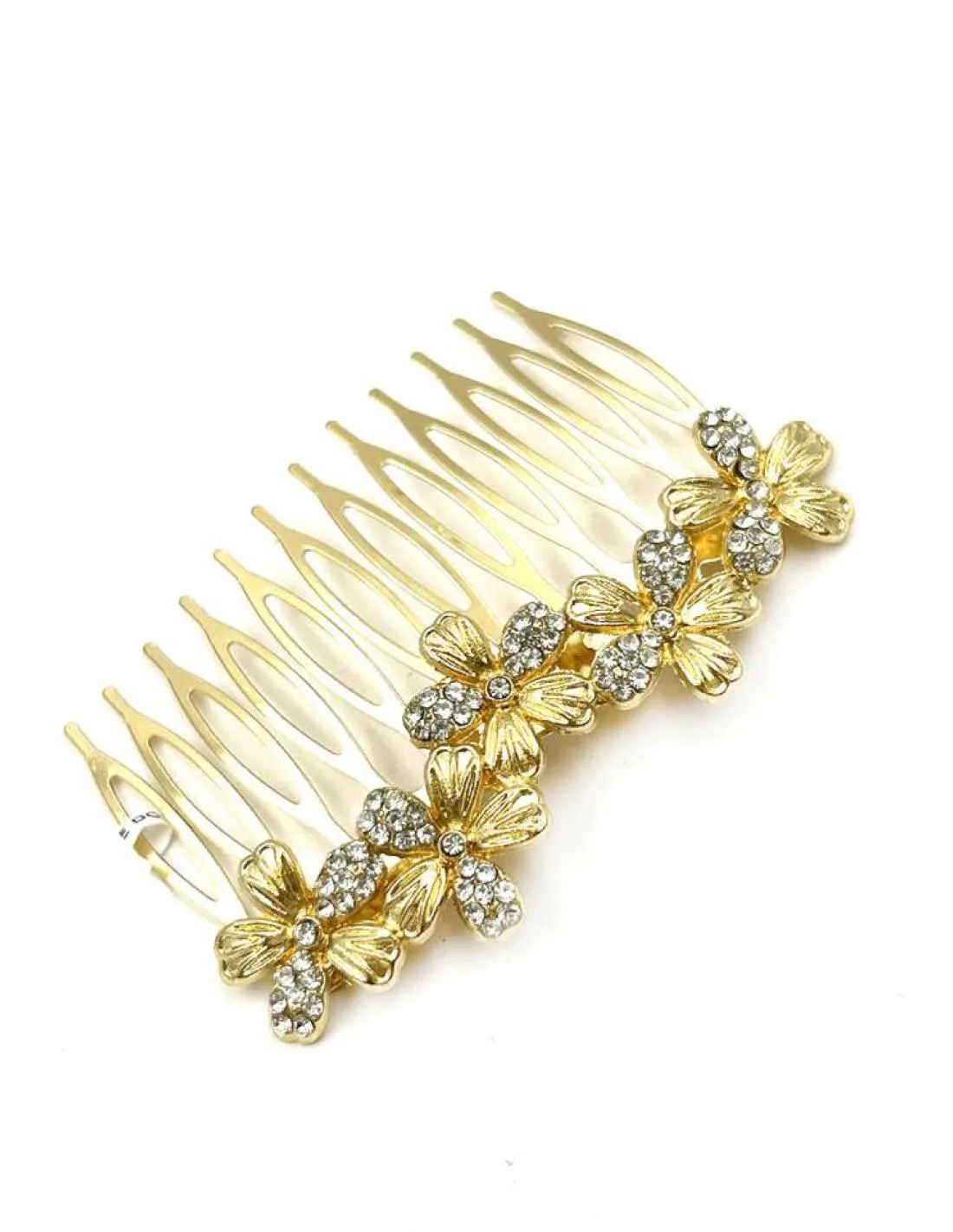 PEINETAS ONLINE DORADAS CON CRISTAL FIESTA PARA BODAS Y EVENTOS