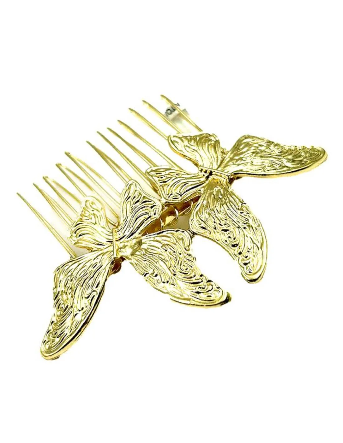 PEINETAS PARA BODAS Y EVENTOS DORADAS CON MARIPOSAS