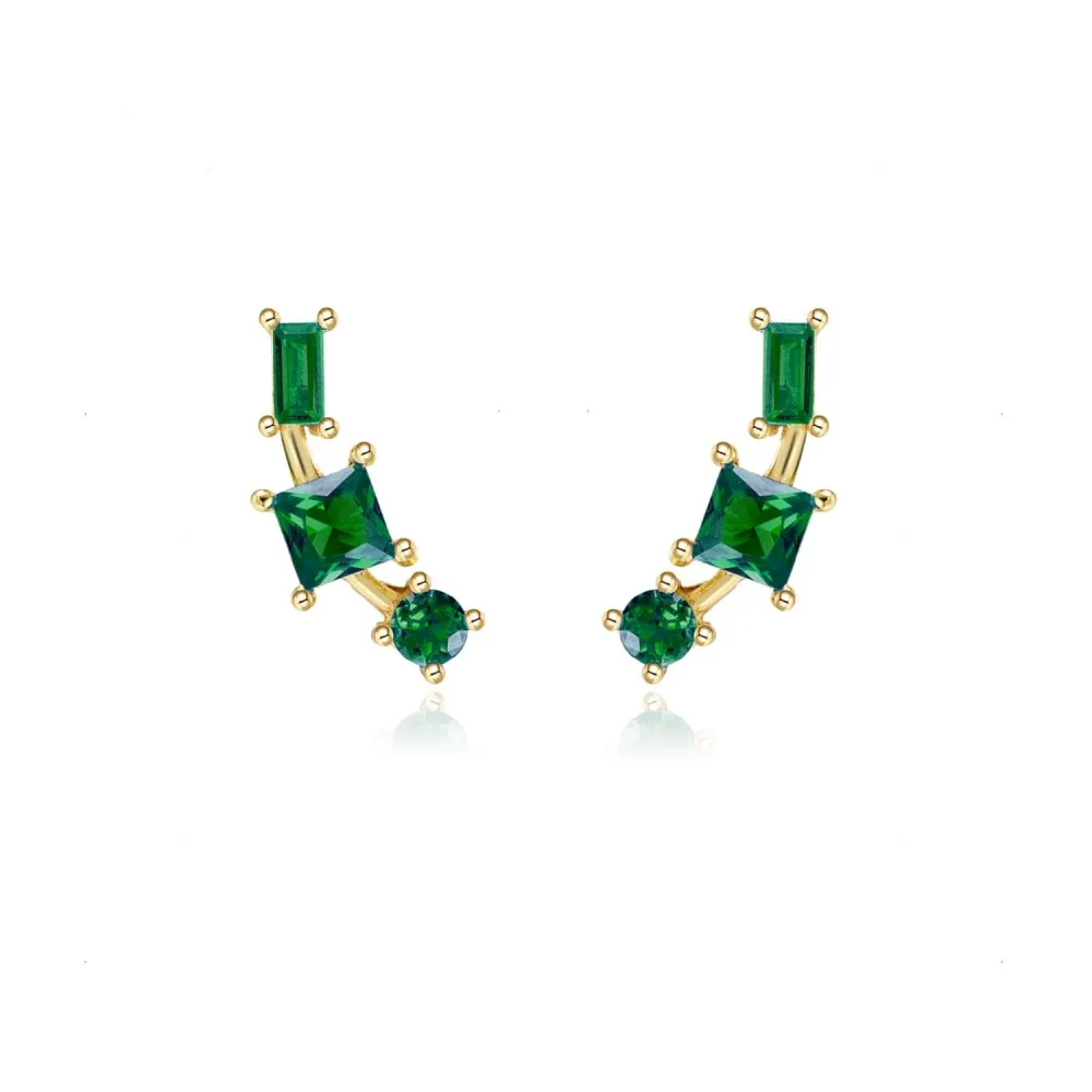 Pendiente Suri Verde Oro