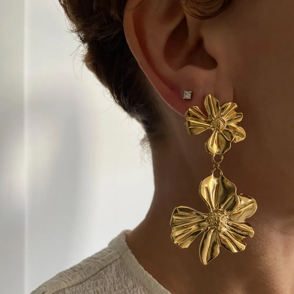 Pendientes Amapola Oro (PAR)