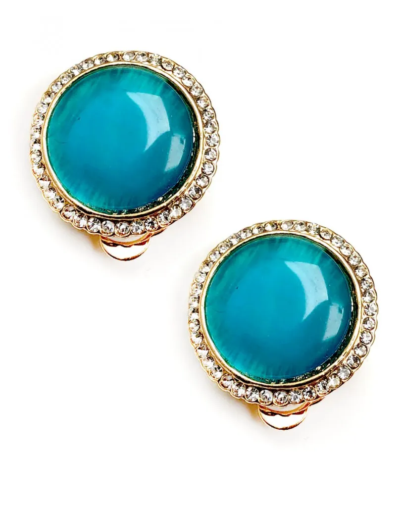 PENDIENTES DE CLIP AZULES PARA BODAS Y OTROS EVENTOS