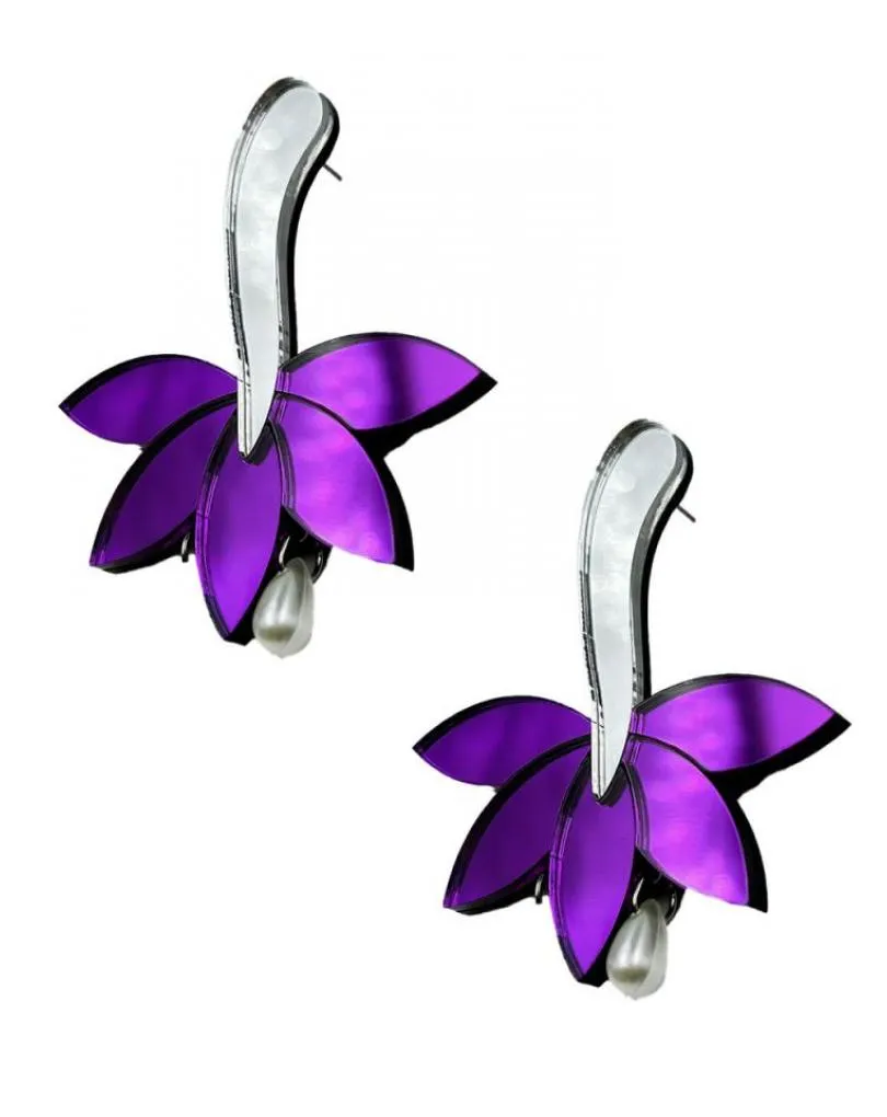 PENDIENTES DE DISEÑO PARA MUJER, MODELO DALIA PURPURA