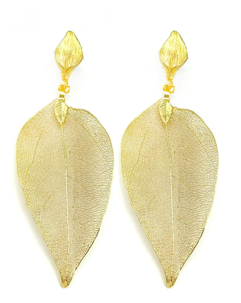 PENDIENTES DE MUJER LARGOS DORADOS PARA BODAS Y EVENTOS