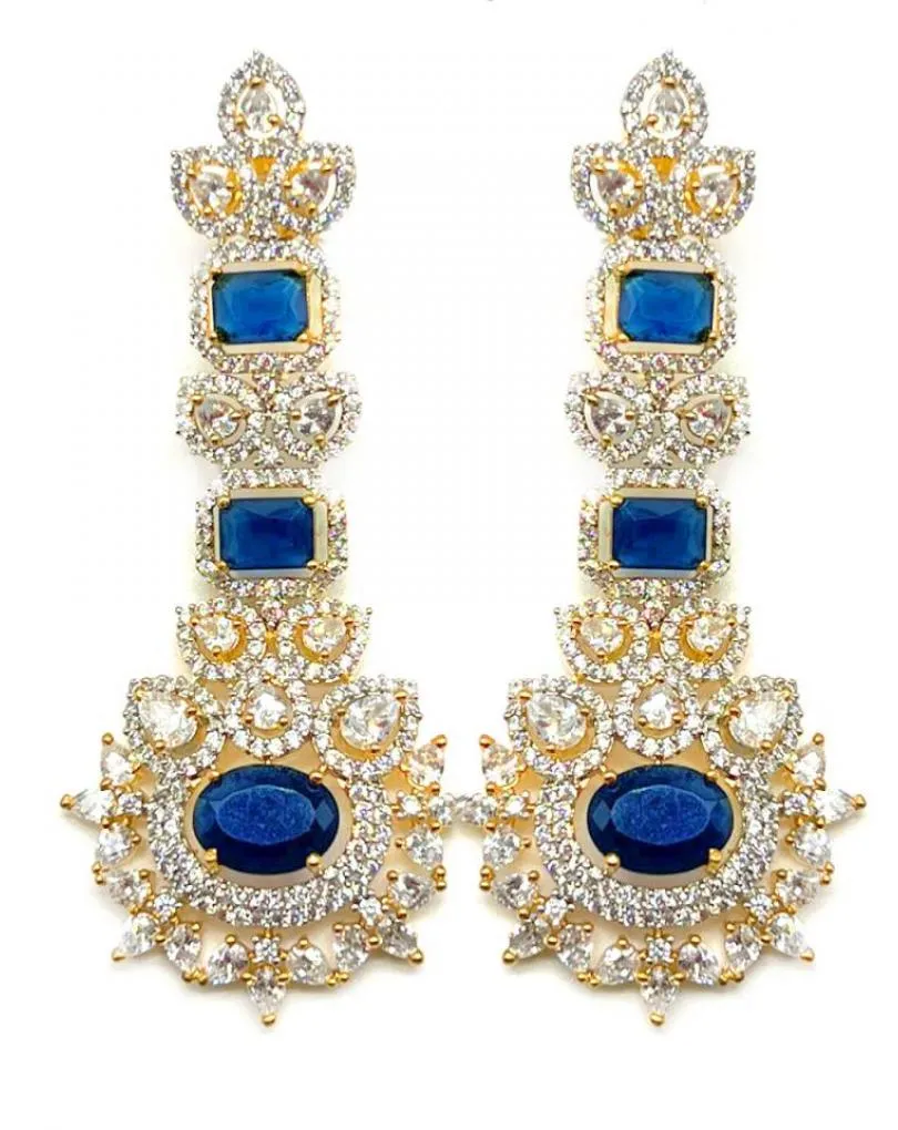 PENDIENTES DE MUJER PARA BODAS ELEGANTISIMO DISEÑO LARGO