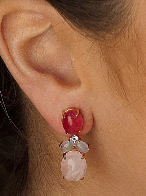 Pendientes de piedra natural diseo colgante multi talla