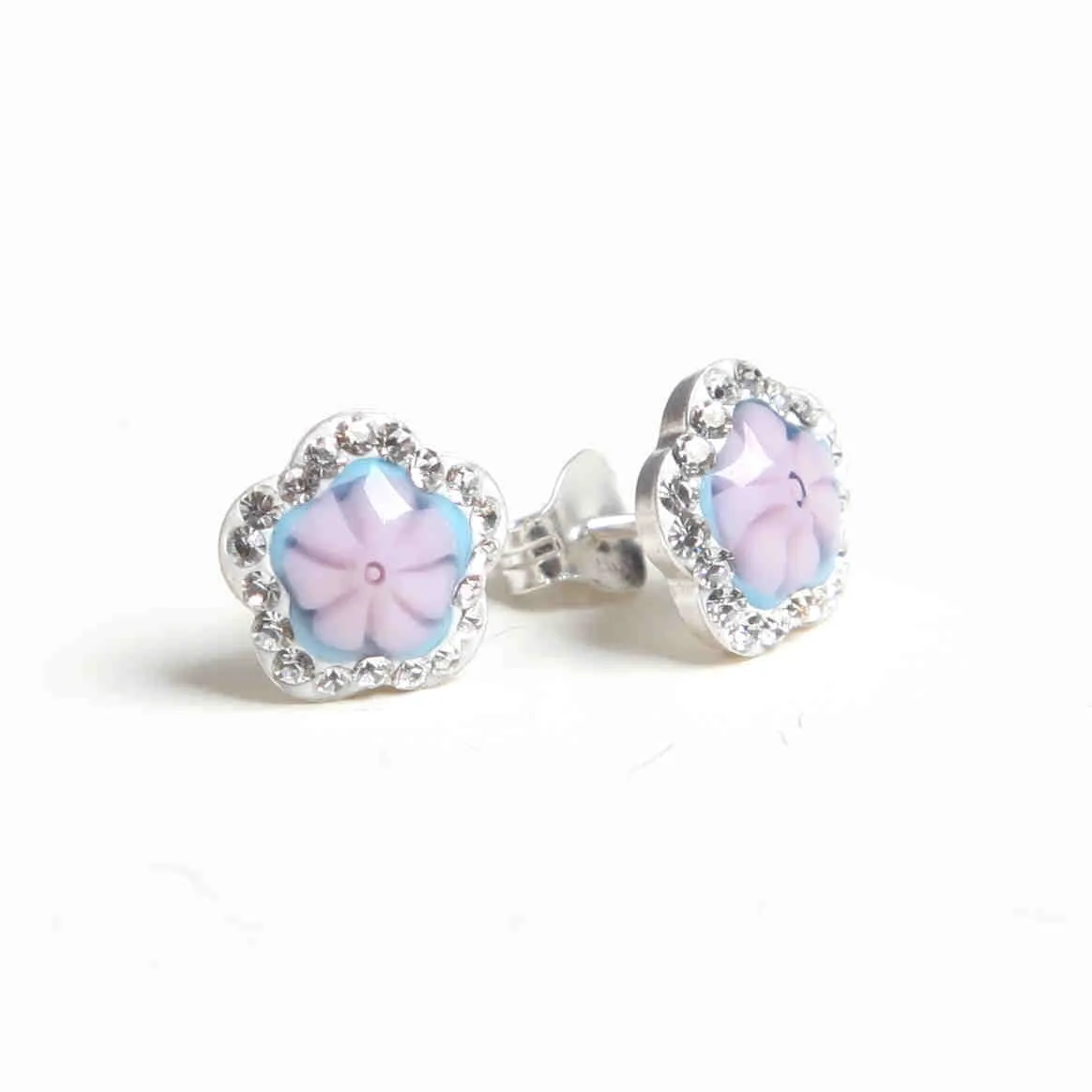 Pendientes Flor Lila