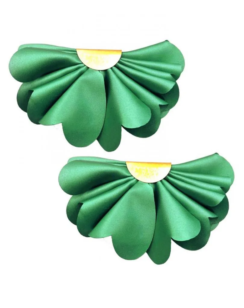 PENDIENTES GRANDES VERDES DISEÑO DE ABANICO IDEAL TRAJE DE FLAMENCA
