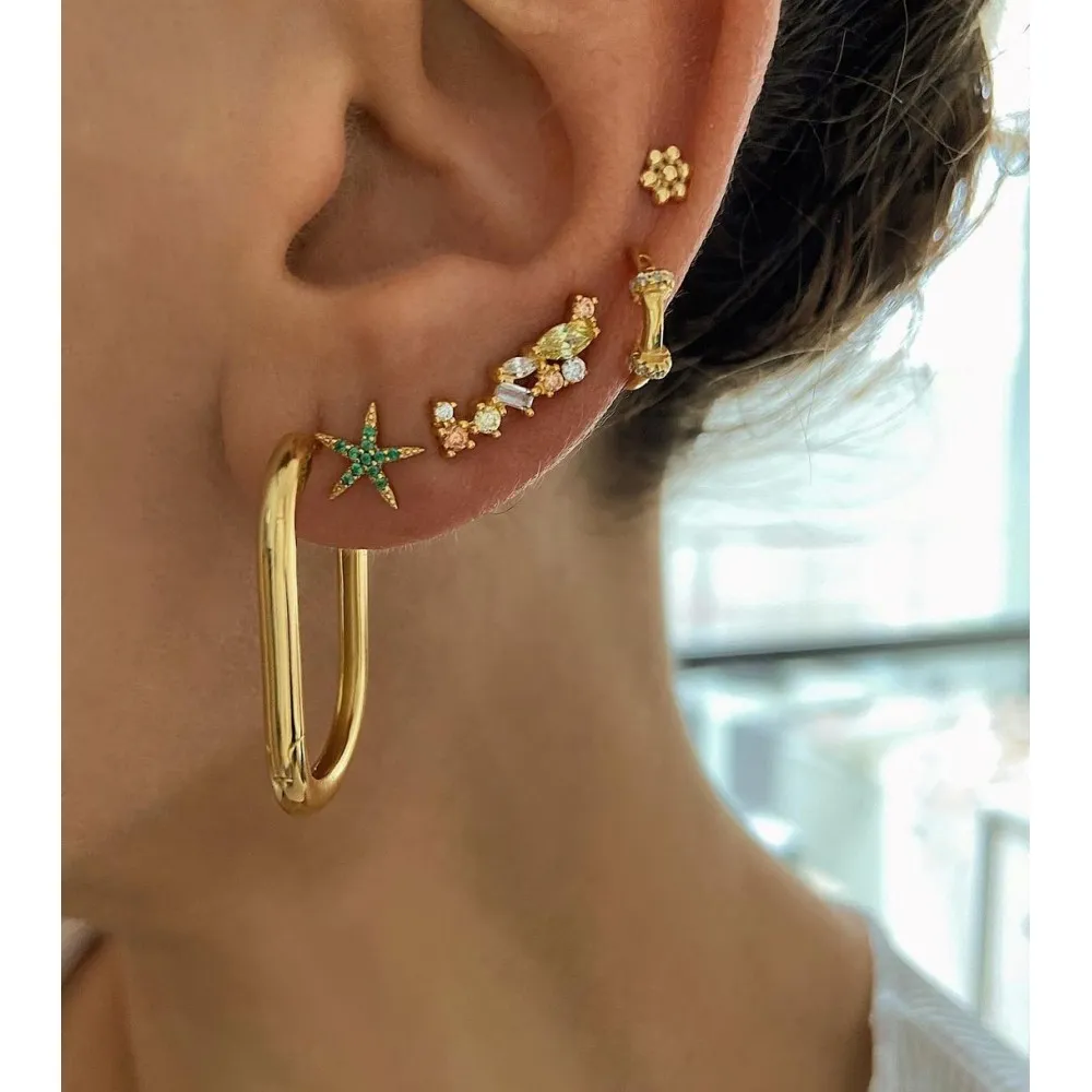 Pendientes Menka Oro 30 mm (Par)