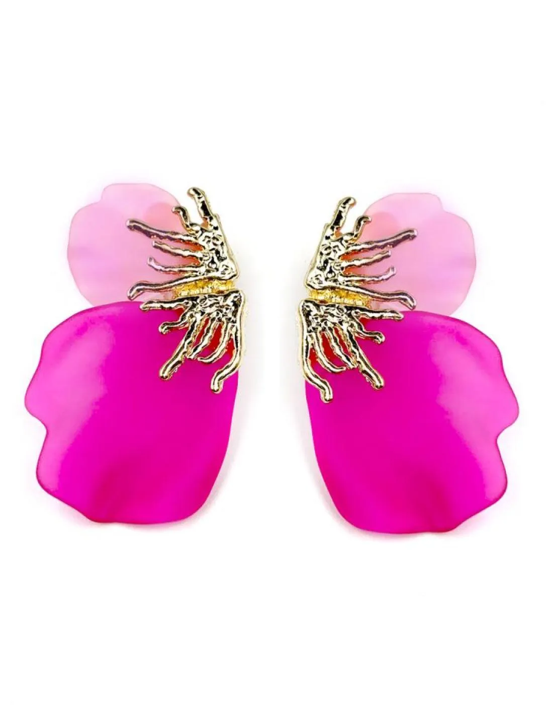 PENDIENTES MUJER FUCSIAS DISEÑO ALAS DE MARIPOSA MUY FAVORECEDOR