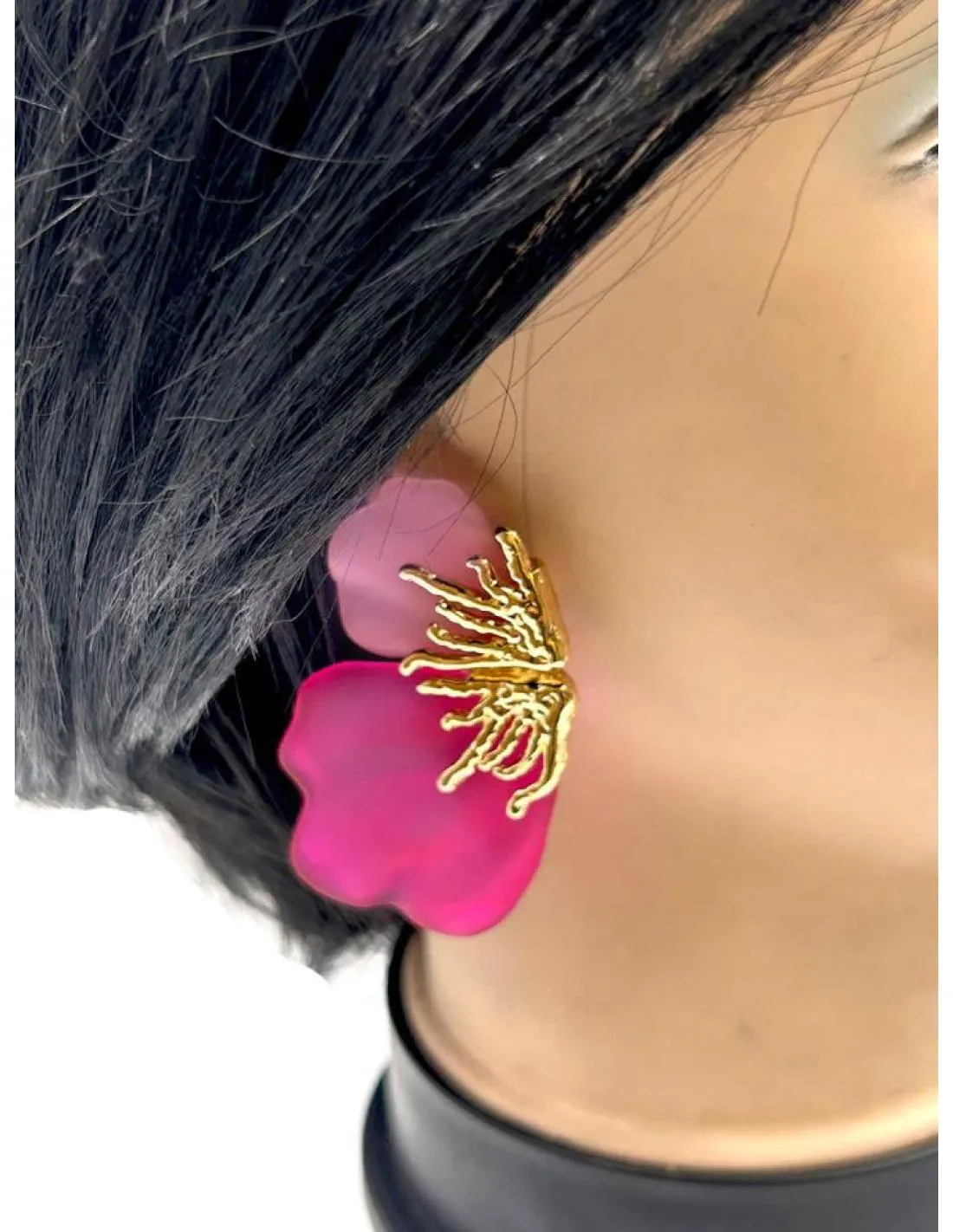 PENDIENTES MUJER FUCSIAS DISEÑO ALAS DE MARIPOSA MUY FAVORECEDOR