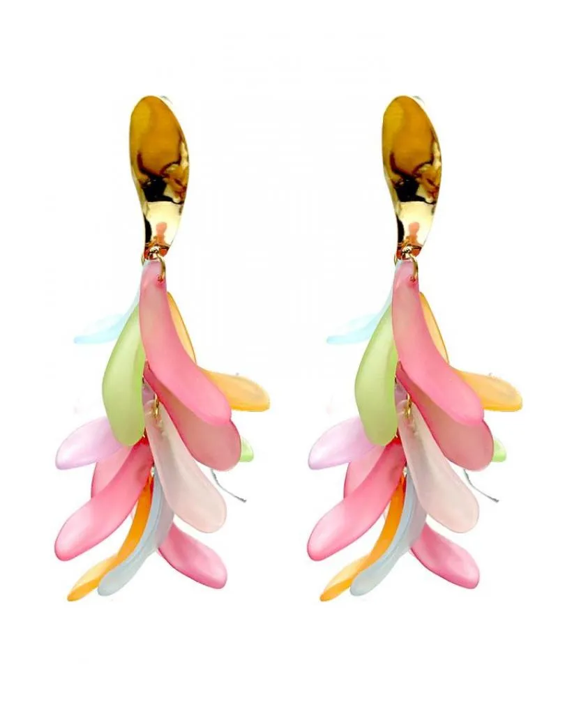 PENDIENTES MUJER MULTICOLOR LARGOS IDEALES PARA EL VERANO