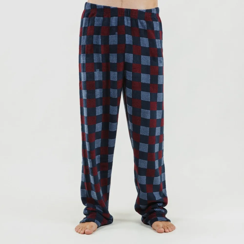 Pijama coral hombre Blas burdeos