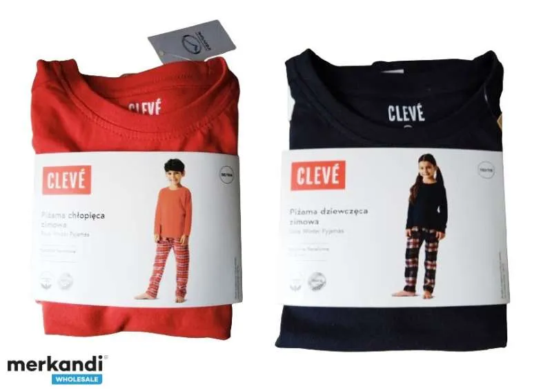 Pijama de invierno para niños Cleve 100% algodón