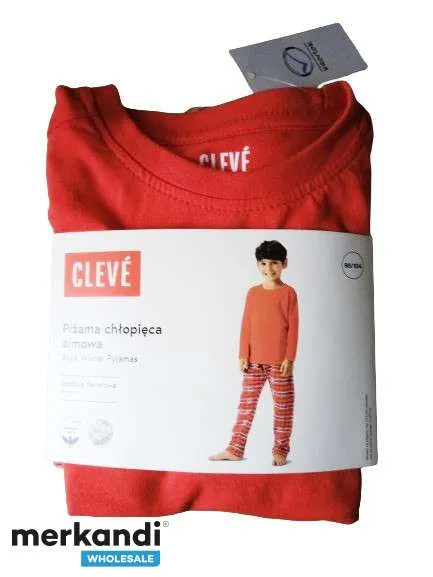Pijama de invierno para niños Cleve 100% algodón