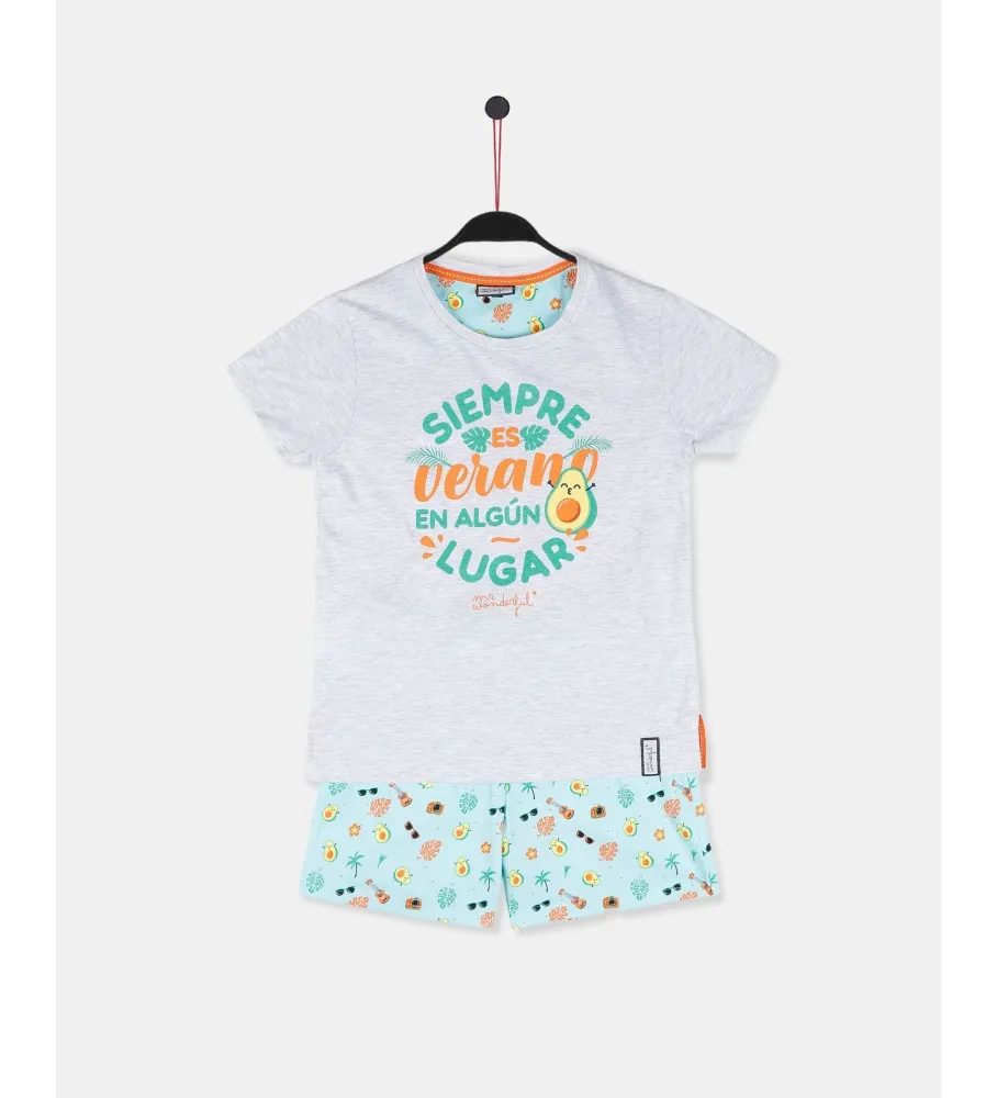 Pijama Manga Corta Siempre es Verano para Niño
