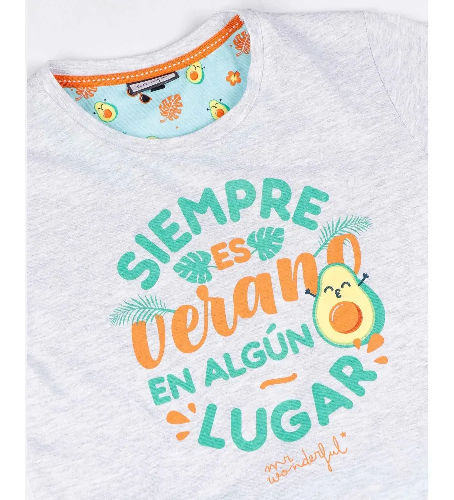 Pijama Manga Corta Siempre es Verano para Niño