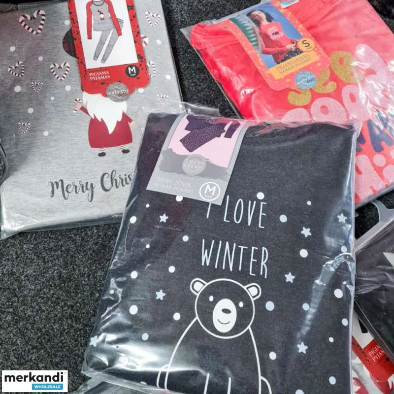Pijama navideño de invierno para mujer surtido en tallas y estampados