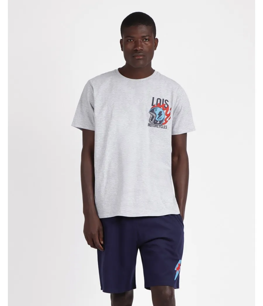 Pijama verano hombre Lois Motorcycles bolsillos