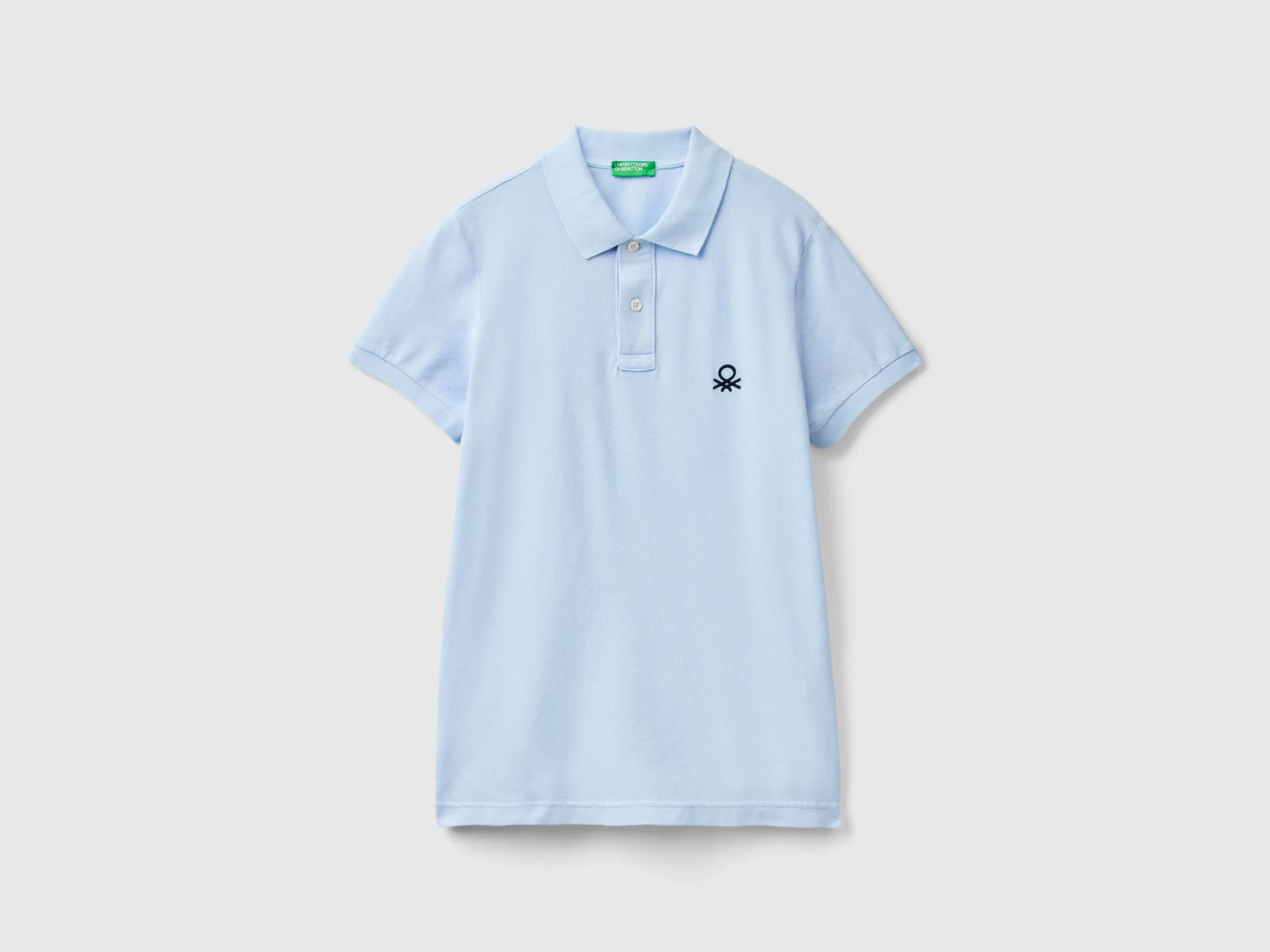 Polo celeste slim fit
