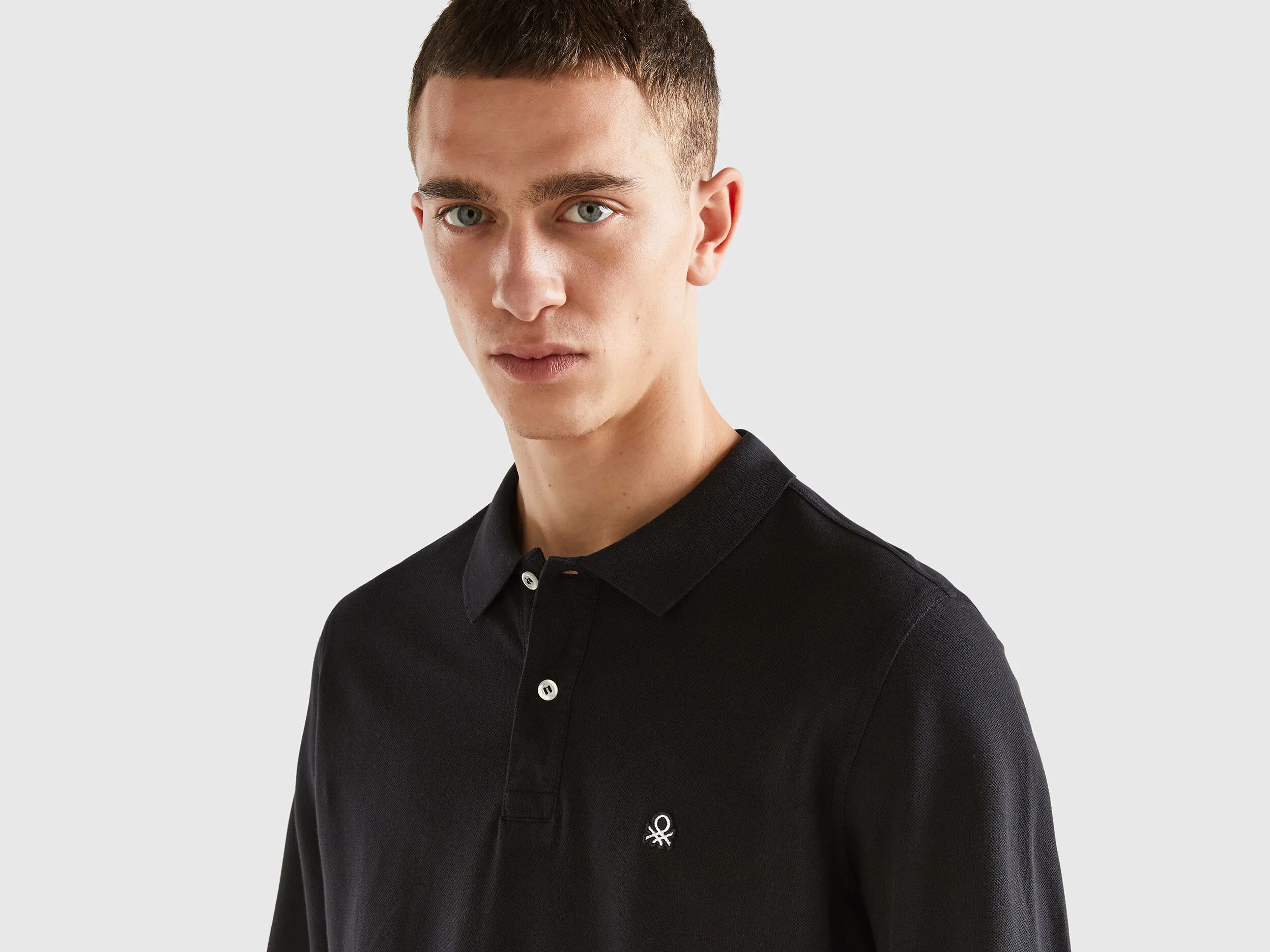 Polo de manga larga de 100 % algodón