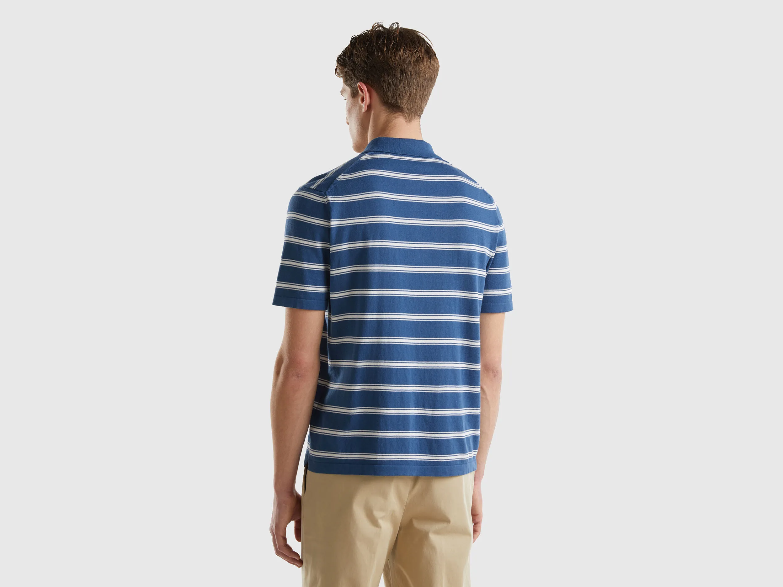 Polo de punto a rayas