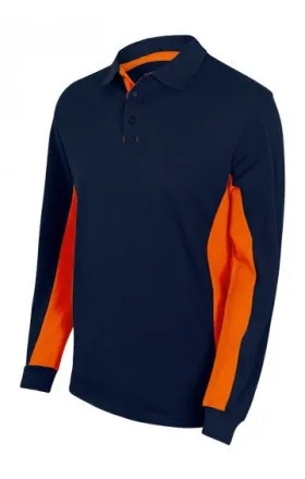 POLO DE TRABAJO MANGA LARGA COMBINADO CON CONTRASTES