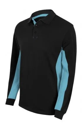 POLO DE TRABAJO MANGA LARGA COMBINADO CON CONTRASTES