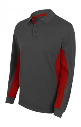 POLO DE TRABAJO MANGA LARGA COMBINADO CON CONTRASTES