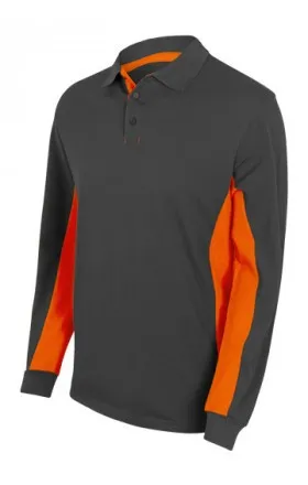 POLO DE TRABAJO MANGA LARGA COMBINADO CON CONTRASTES
