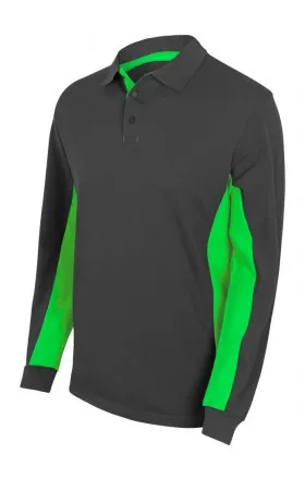 POLO DE TRABAJO MANGA LARGA COMBINADO CON CONTRASTES