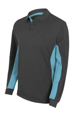 POLO DE TRABAJO MANGA LARGA COMBINADO CON CONTRASTES