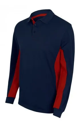 POLO DE TRABAJO MANGA LARGA COMBINADO CON CONTRASTES