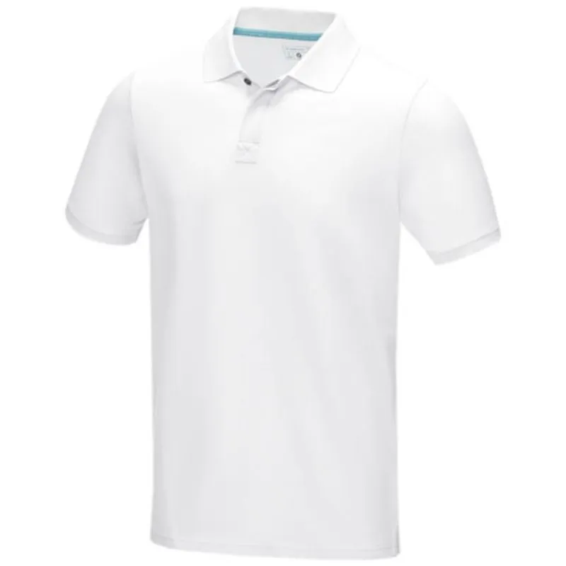 Polo orgánico GOTS de manga corta para hombre 'Graphite'