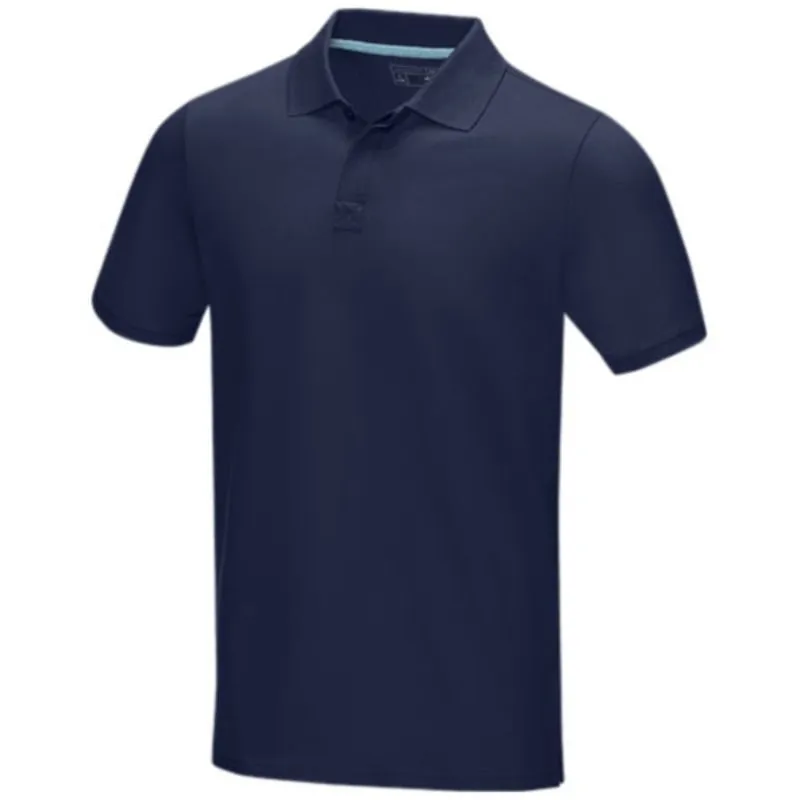 Polo orgánico GOTS de manga corta para hombre 'Graphite'