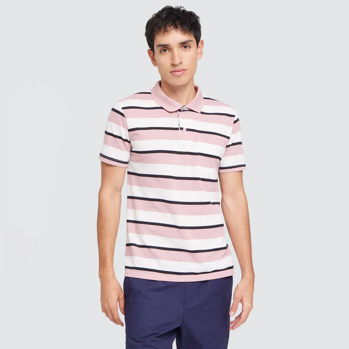 Polo Para Hombre Estampado Rayas