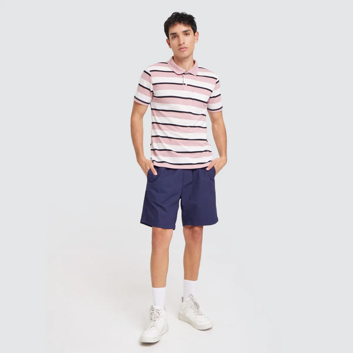 Polo Para Hombre Estampado Rayas