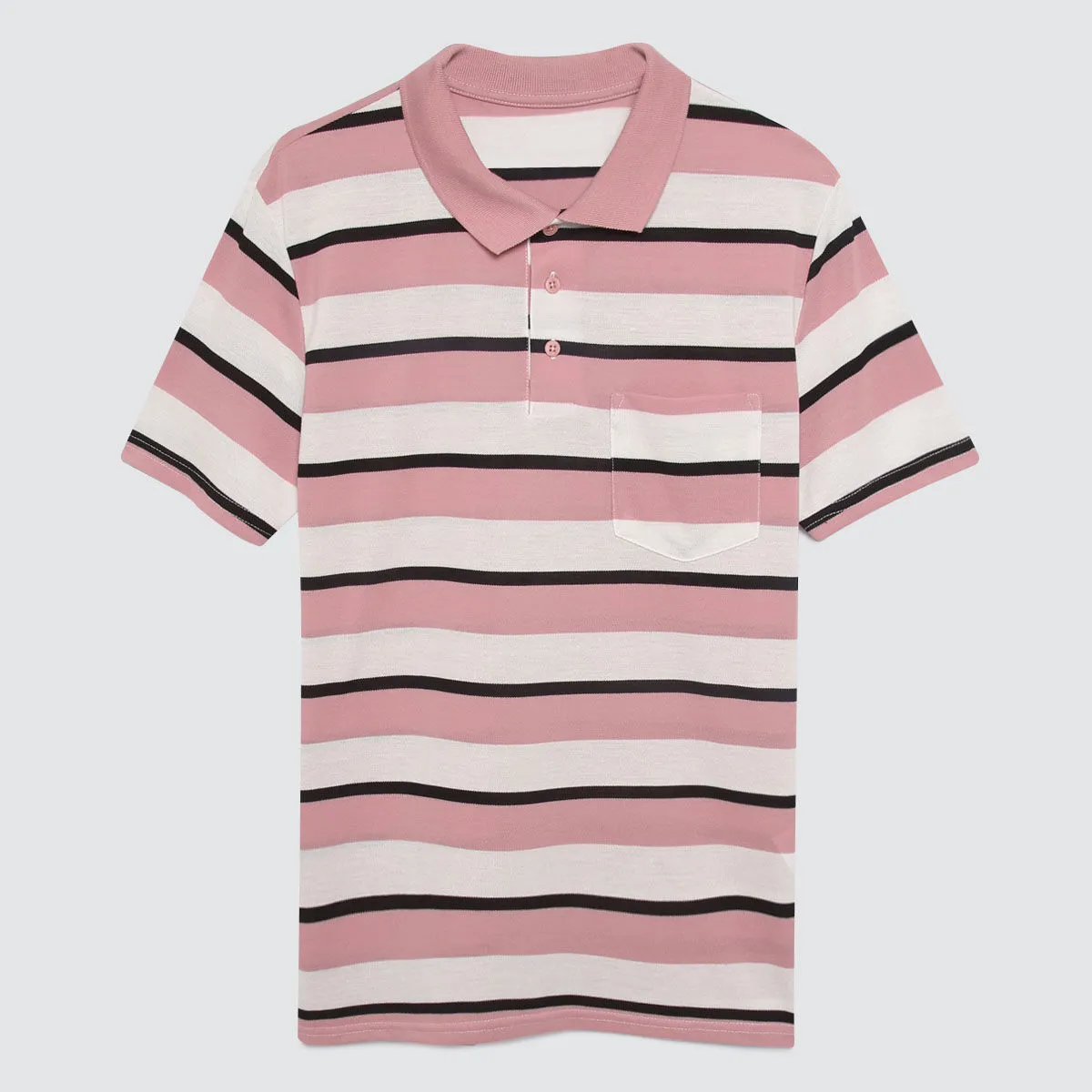 Polo Para Hombre Estampado Rayas