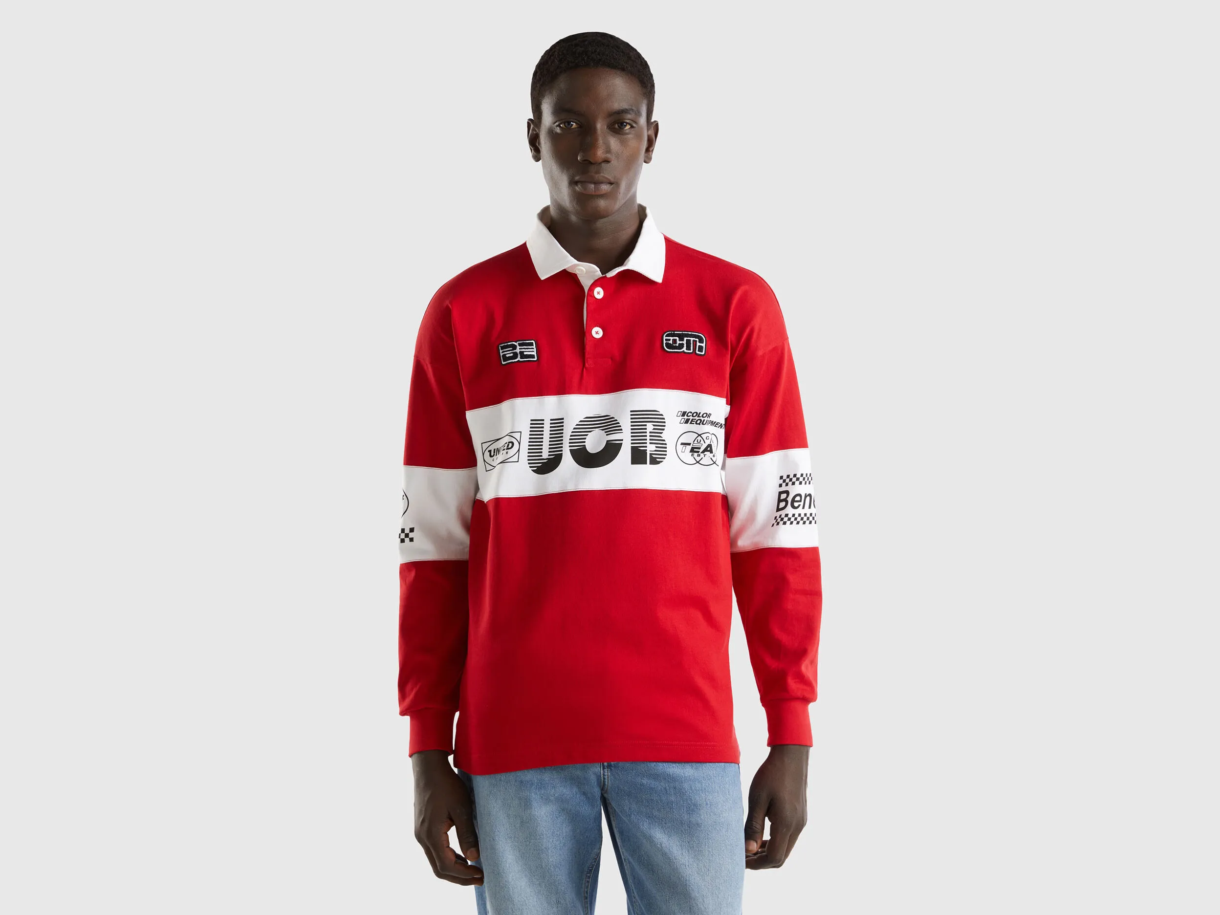 Polo rojo de rugby
