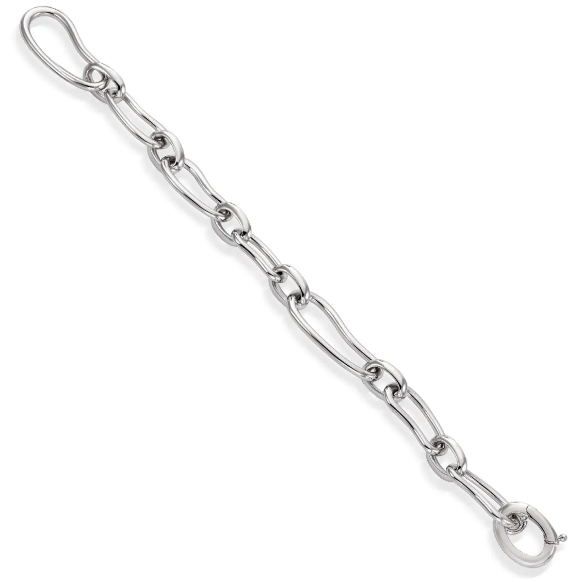 Pulsera eslabones plata diferentes tamaos
