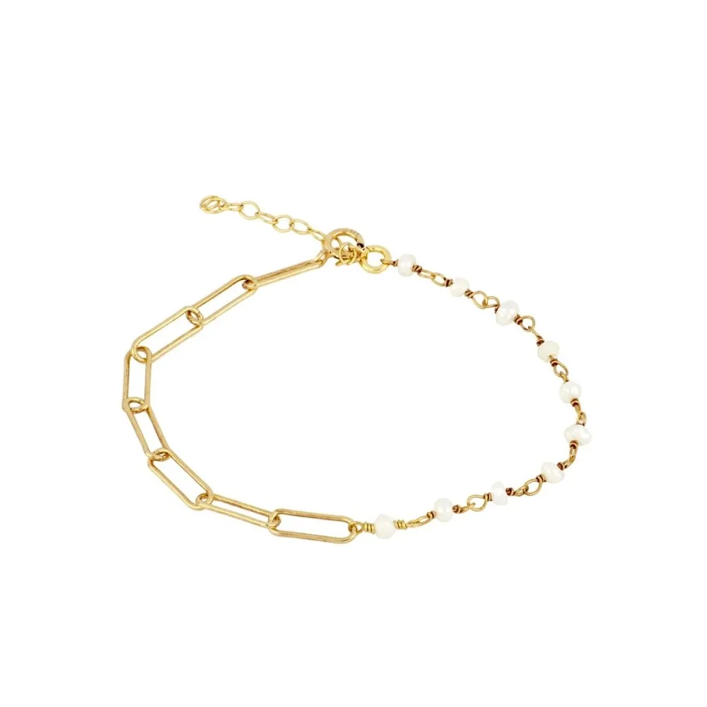 Pulsera Ibiza Perlas Oro