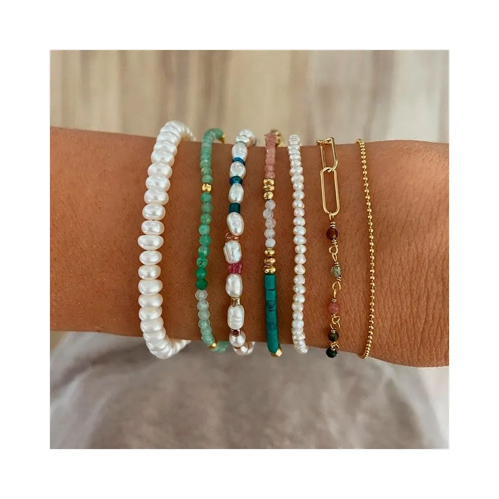 Pulsera Ibiza Turmalina Oro