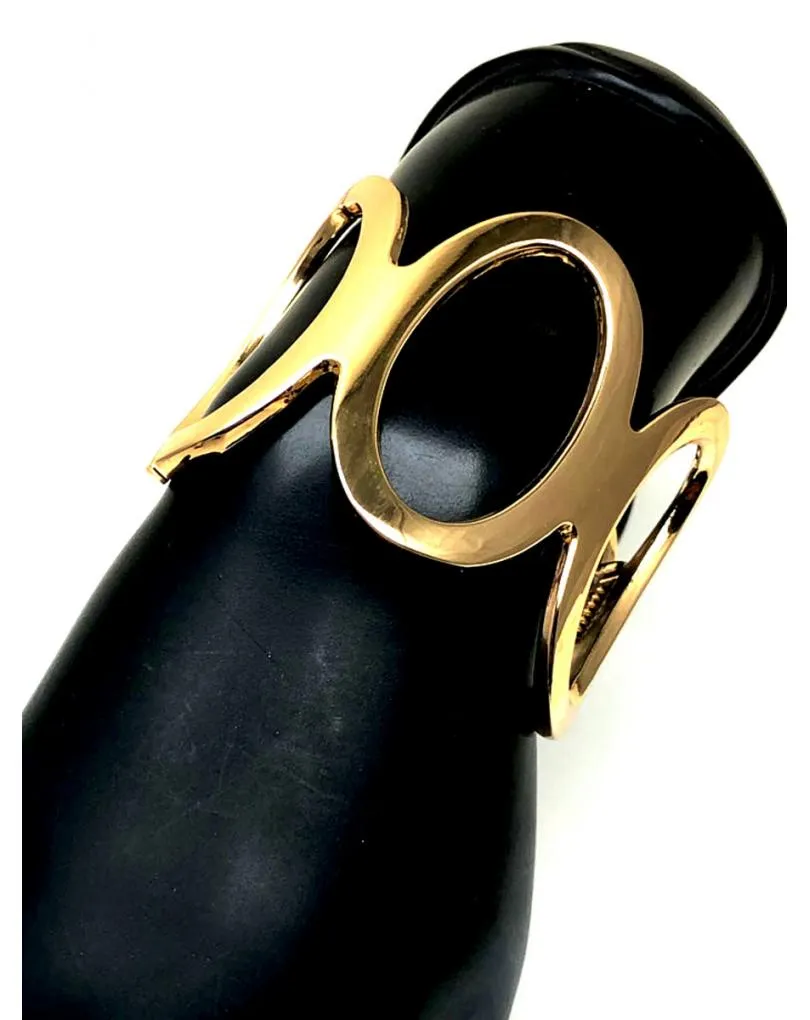 PULSERAS DE MUJER DORADAS PRECIOSO DISEÑO ANCHO DE AROS