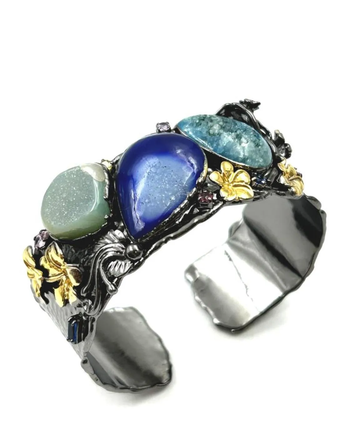 PULSERAS DE PIEDRAS AZULES DISEÑO ACTUAL PARA BODA Y EVENTOS