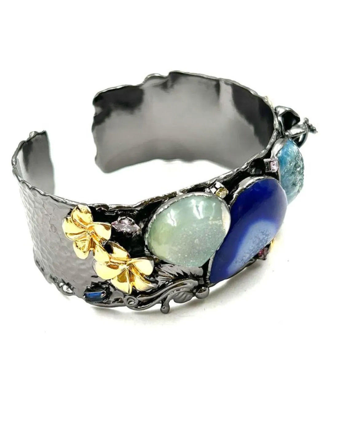 PULSERAS DE PIEDRAS AZULES DISEÑO ACTUAL PARA BODA Y EVENTOS