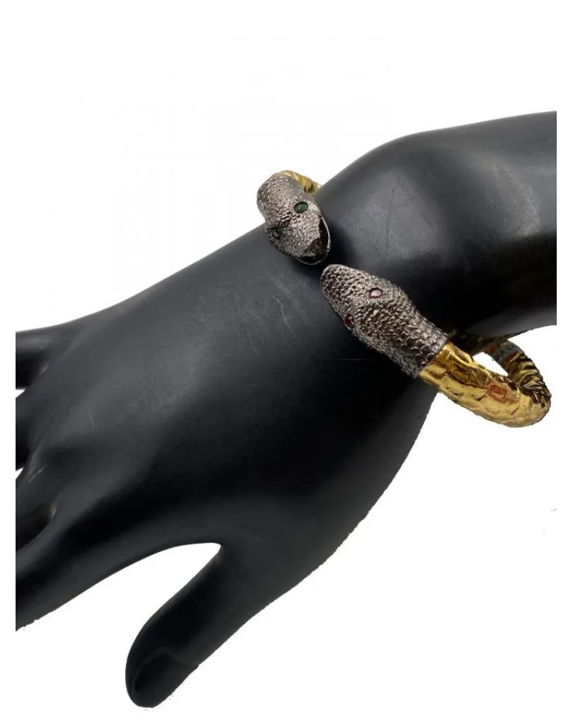 PULSERAS DORADAS DE MUJER CON EXOTICO DISEÑO DE SERPIENTES