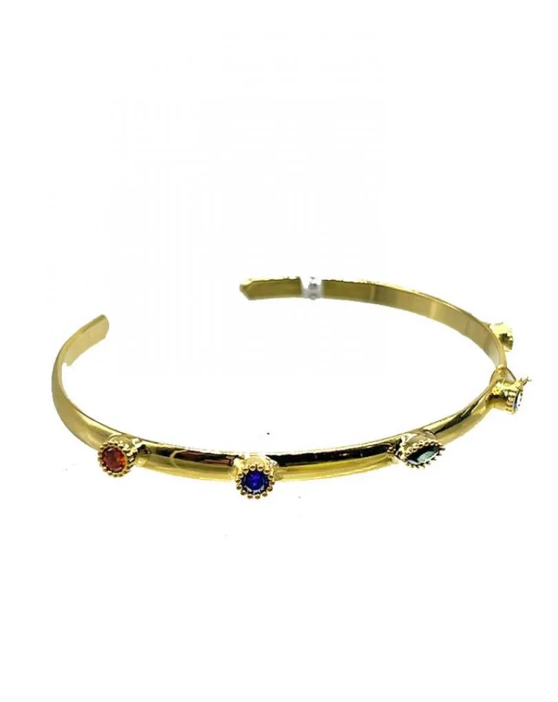 PULSERAS DORADAS DISEÑO DE MEDIA CAÑA ABIERTA Y AJUSTABLE