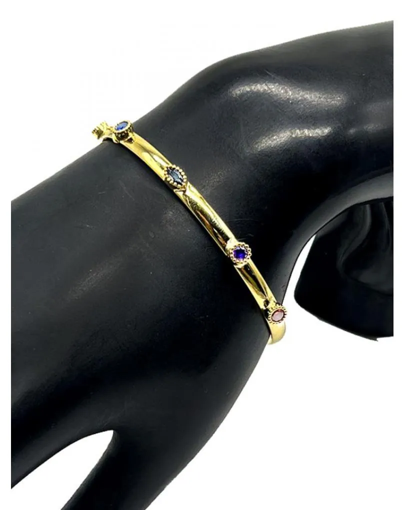 PULSERAS DORADAS DISEÑO DE MEDIA CAÑA ABIERTA Y AJUSTABLE