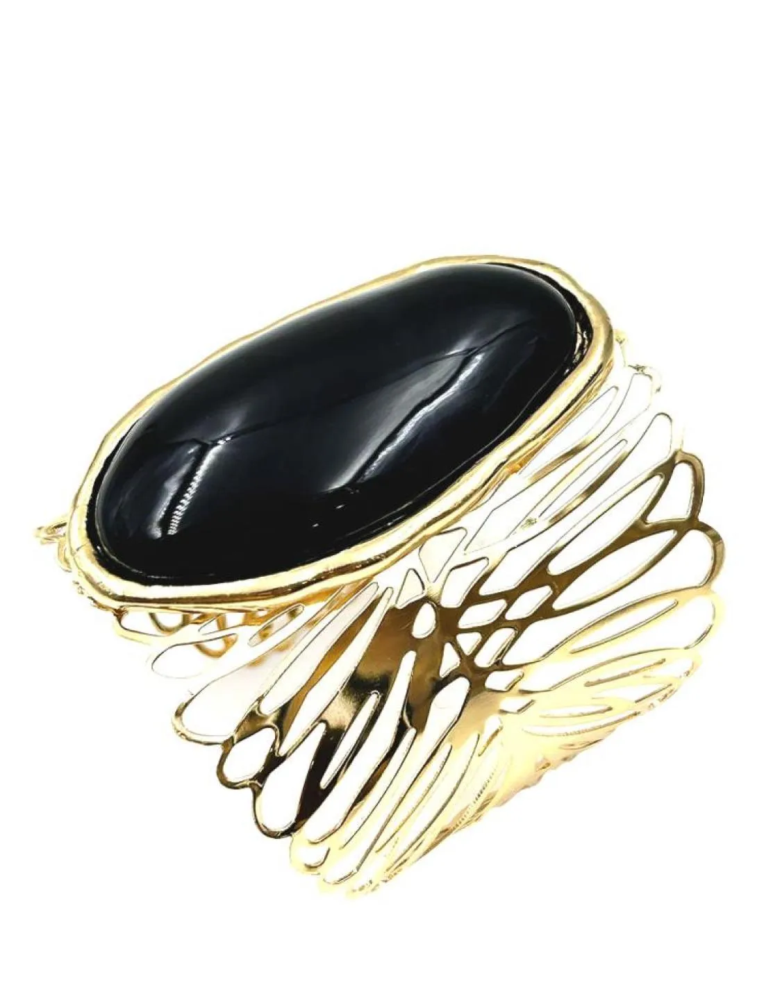 PULSERAS DORADAS Y NEGRAS ANCHAS PARA BODAS Y EVENTOS